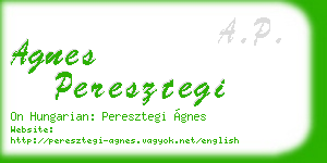 agnes peresztegi business card